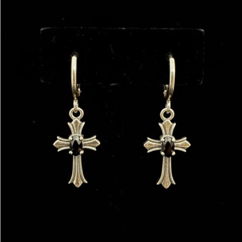 Elegant‎ sterling silver Cross Earrings
